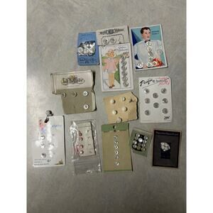 Vintage Assorted Small Buttons for Baby Clothing or Doll Wardrobe Shell & MOP